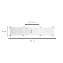 Charger l'image dans la galerie, FanFan Tour de lit velours doux – Blanc – 60/70 cm – Protection de lit bébé