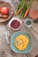 Load image into Gallery viewer, Coffret repas silicone 4 pièces - Vert sauge / Vert de gris