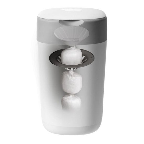 TOMMEE TIPPEE Poubelle à couches Twist & Click, Starter Pack, Blanc, + 6  recharges blanc - Tommee Tippee