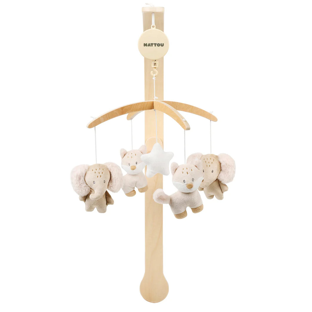 Mobile Musical Bébé en Bois FLO, ERNEST & OLI - FLO, ERNEST & OLI - 50 cm - Flo Beige
