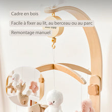 Charger l'image dans la galerie, FanFan Mobile musical bébé – Mobile en bois pour lit
