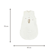 Load image into Gallery viewer, FanFan Gigoteuse bébé 70 cm – Gigoteuse en velours blanc sans manches
