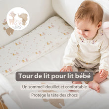 Charger l'image dans la galerie, FanFan Tour de lit velours doux – Blanc – 60/70 cm – Protection de lit bébé
