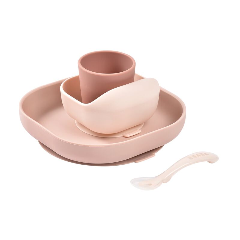 Coffret repas silicone 4 pièces - Barbe à papa