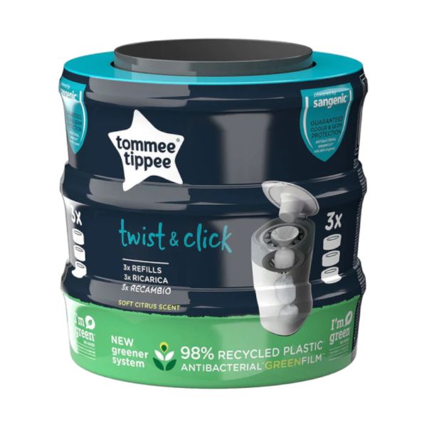 Tommee Tippee Sangenic Twist&Click Recharge 3 pièces