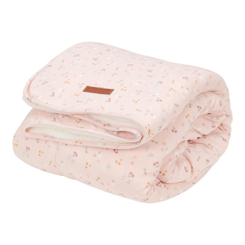 LITTLE DUTCH Coperta Morbida Lettino Piccoli fiori Rosa Coperta Morbida  Lettino TE1102