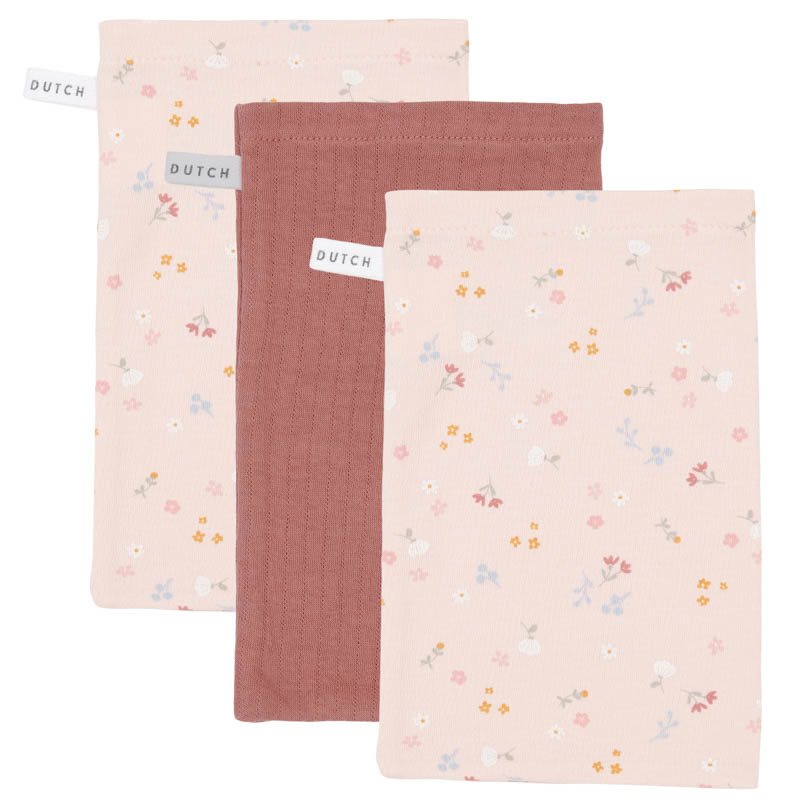Washcloths Lot Pure Pink Blush / Little Pink Flowers