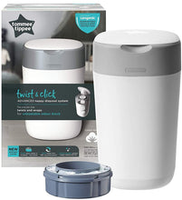 Load image into Gallery viewer, Tommee Tippee Twist &amp; Click Diaper Bin, White
